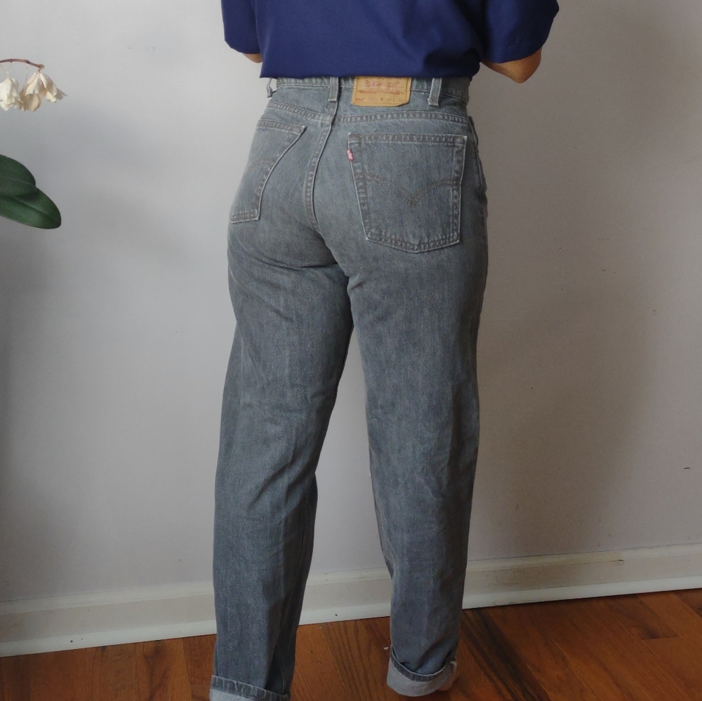 Vintage gray high rise Levi's
